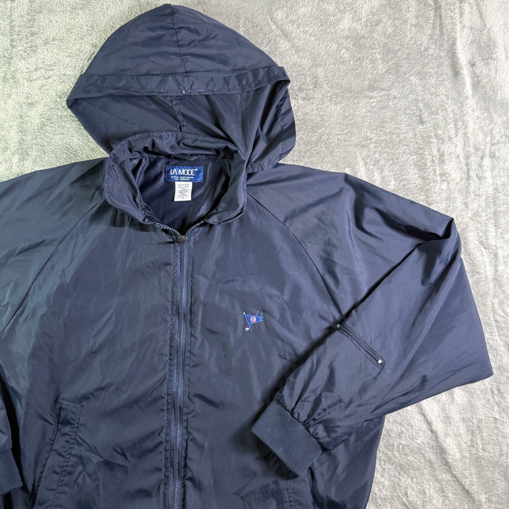 VTG La Mode Windbreaker Jacket Hoode Ocean Reef Golf Club Light Small (READ)